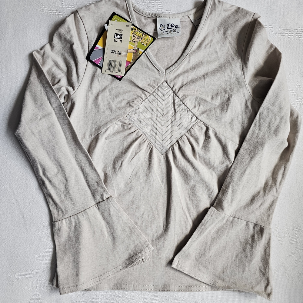 NWT Lee Girl's Neutral Tan All CottonTop In M